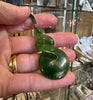 Te Wahi Pounamu Flower Jade Double Pikorua 52mm