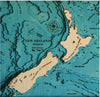 New Zealand Map Wall Art - Medium