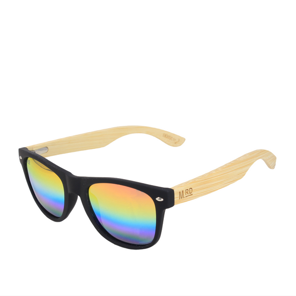 50/50s - Black w/ Rainbow Refl Lens