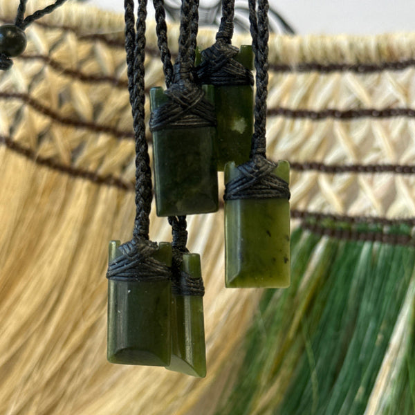 Small bound Nephrite Greenstone Toki Pendant