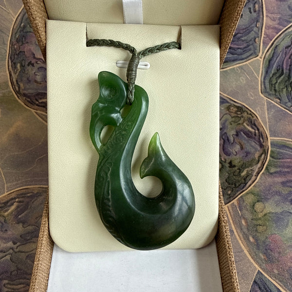 Te Wahi Pounamu Koru Manaia Pendant