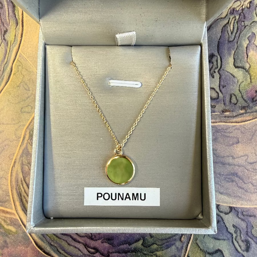 Pounamu Disc Necklace 10mm
