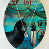 S/S & Paua Spirula Shell  Necklace
