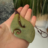 Pounamu Hook Pendant with Koru
