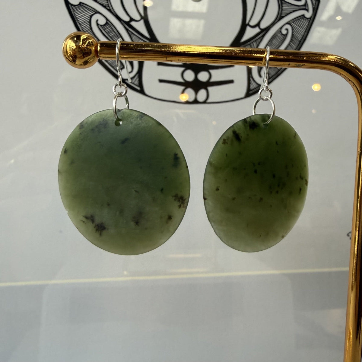 Round Pounamu Earrings