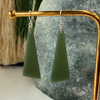 Pounamu Tapered Triangle Earrings