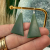 Pounamu Tapered Triangle Earrings