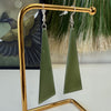 Triangular Pounamu Drop Earrings