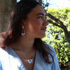 Huia Breastplate Silver Earrings
