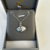 S/S & Paua Double Shell Pearl Necklace