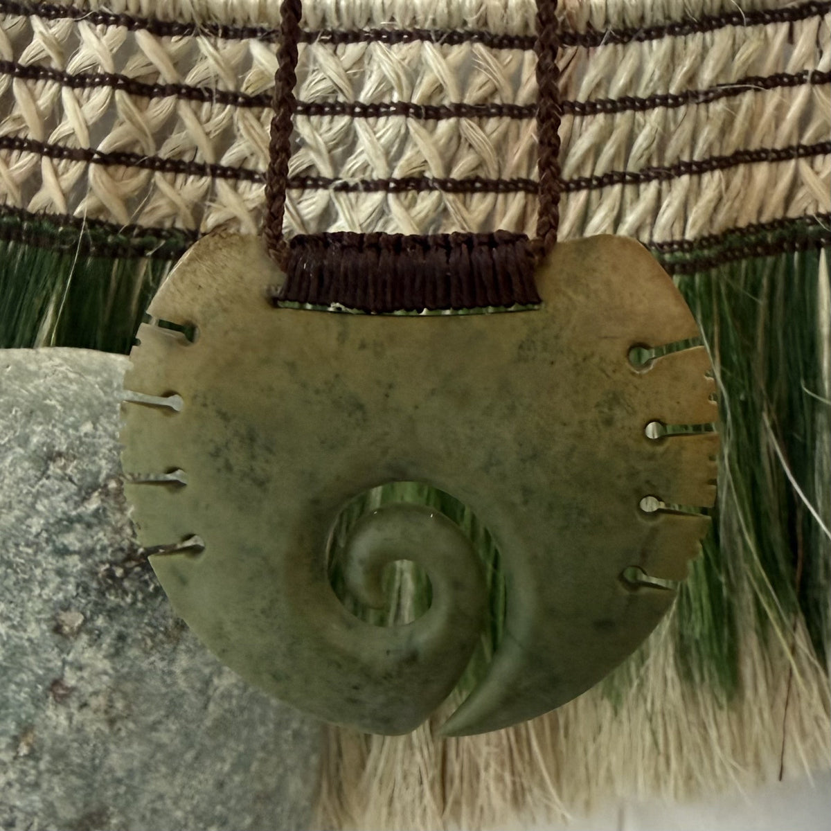 Notched Breastplate Koru Necklace