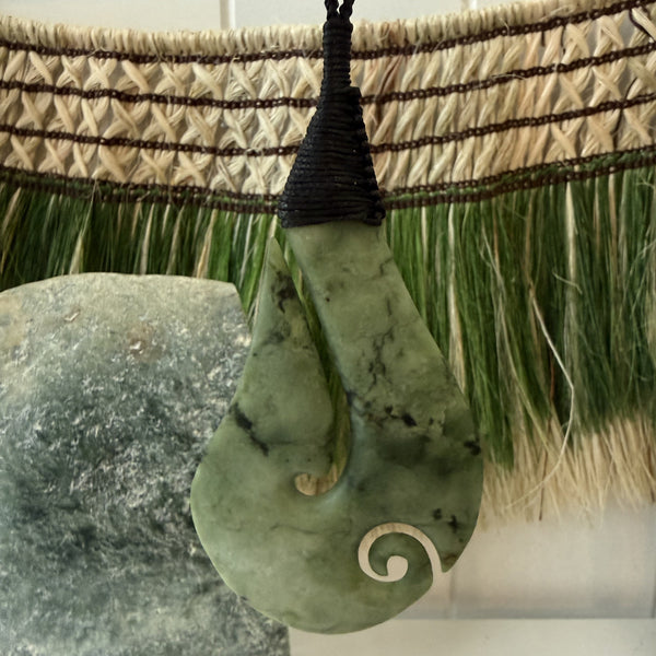 Pounamu Hook with Koru