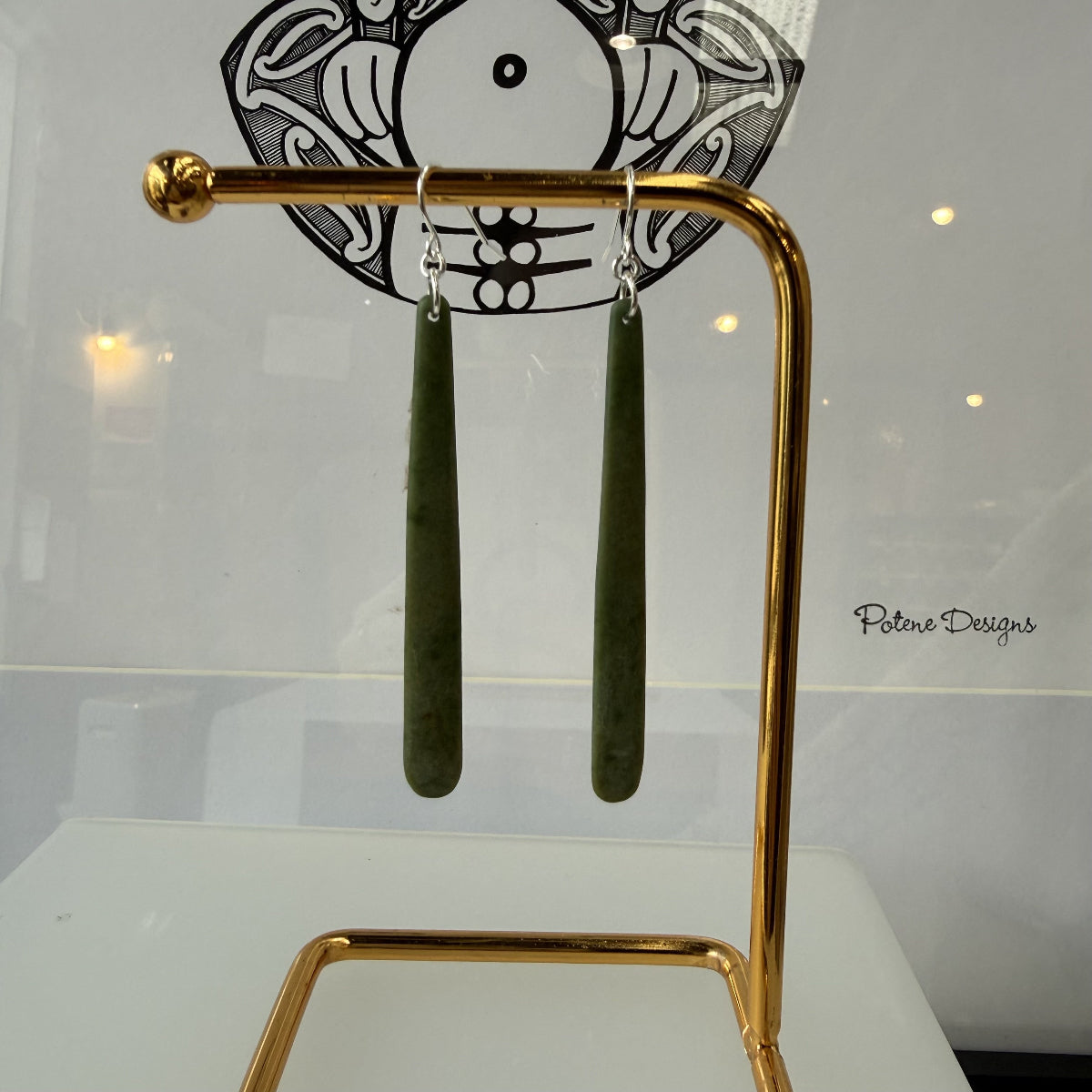 Long Drop Roimata Pounamu Earring