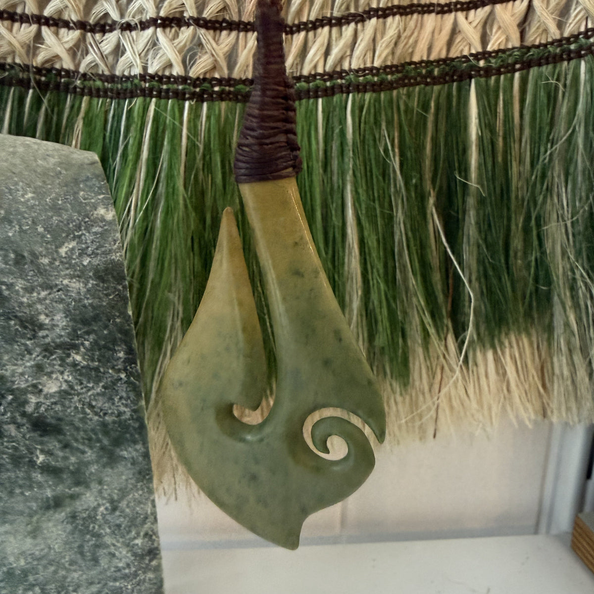 Pounamu Hook Koru Pendant