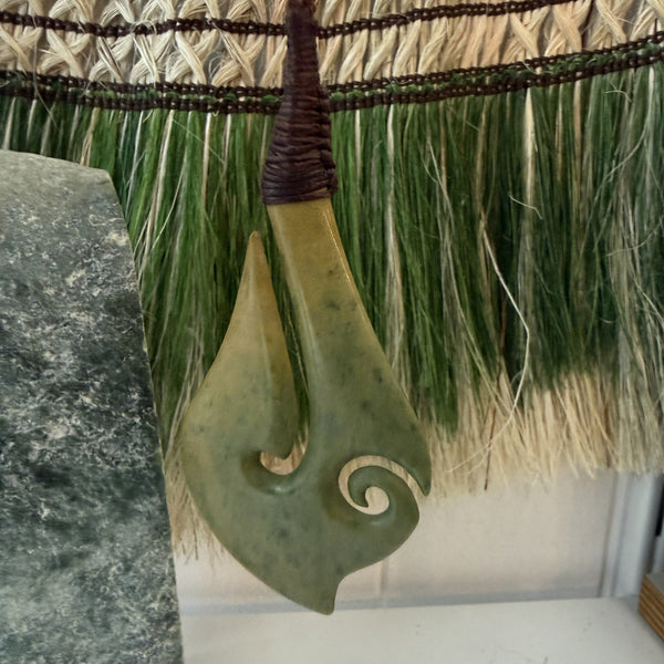Pounamu Hook Koru Pendant